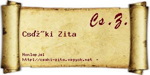 Csáki Zita névjegykártya
