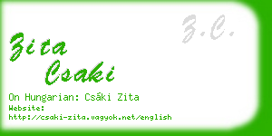 zita csaki business card