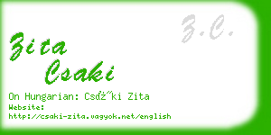 zita csaki business card